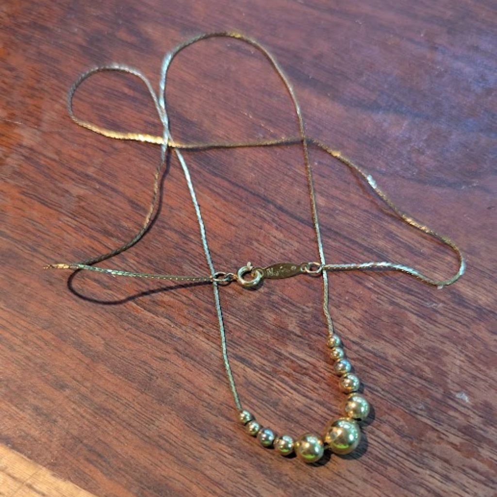 Napier Gold Necklace With Gold Balls
